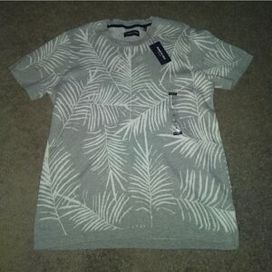 Kenneth Cole Mens Short Sleeve Floral Crew Sweater